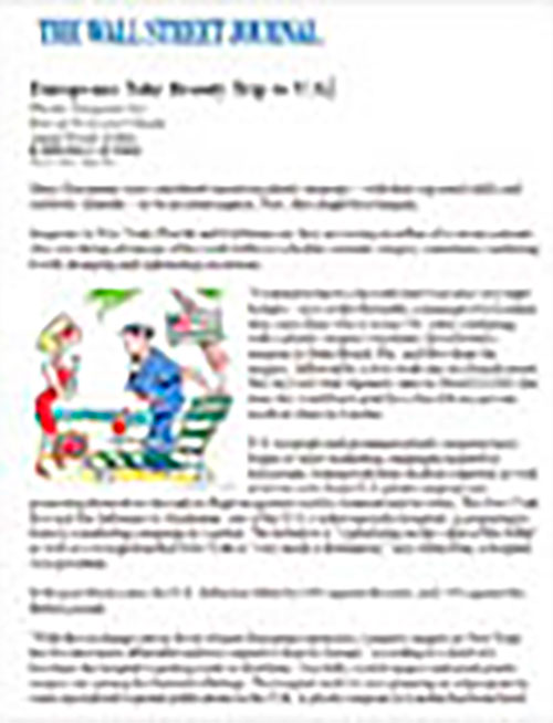 MAGAZINES & PUBLICATIONS: The wall street journal